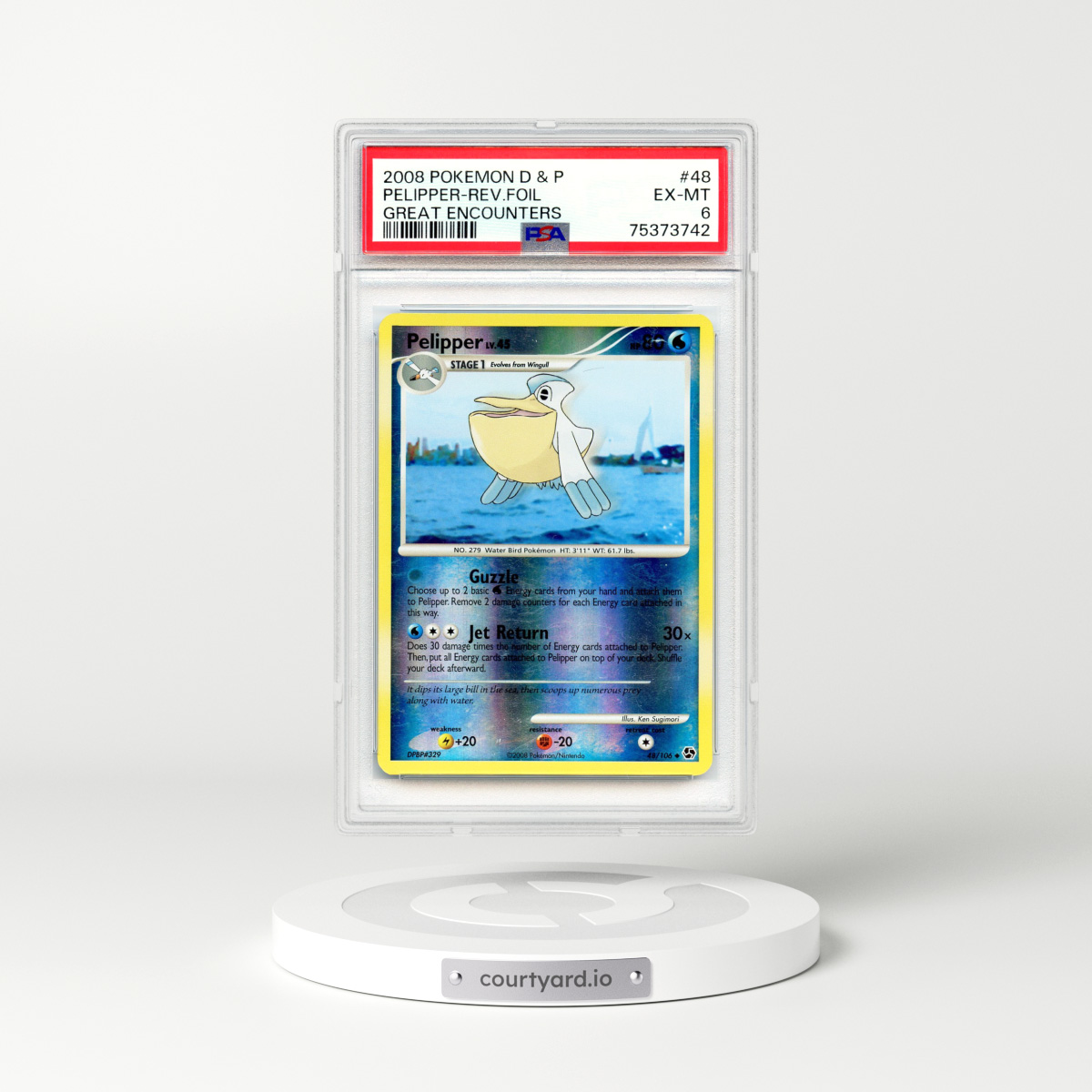 2008 Great Encounters #48 Pelipper - Holo (PSA 6 EX-MT)