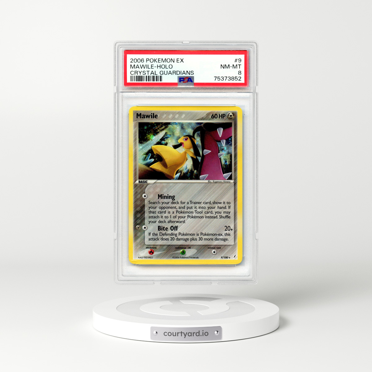 2006 EX Crystal Guardians #9 Mawile - Holo (PSA 8 NM-MT)