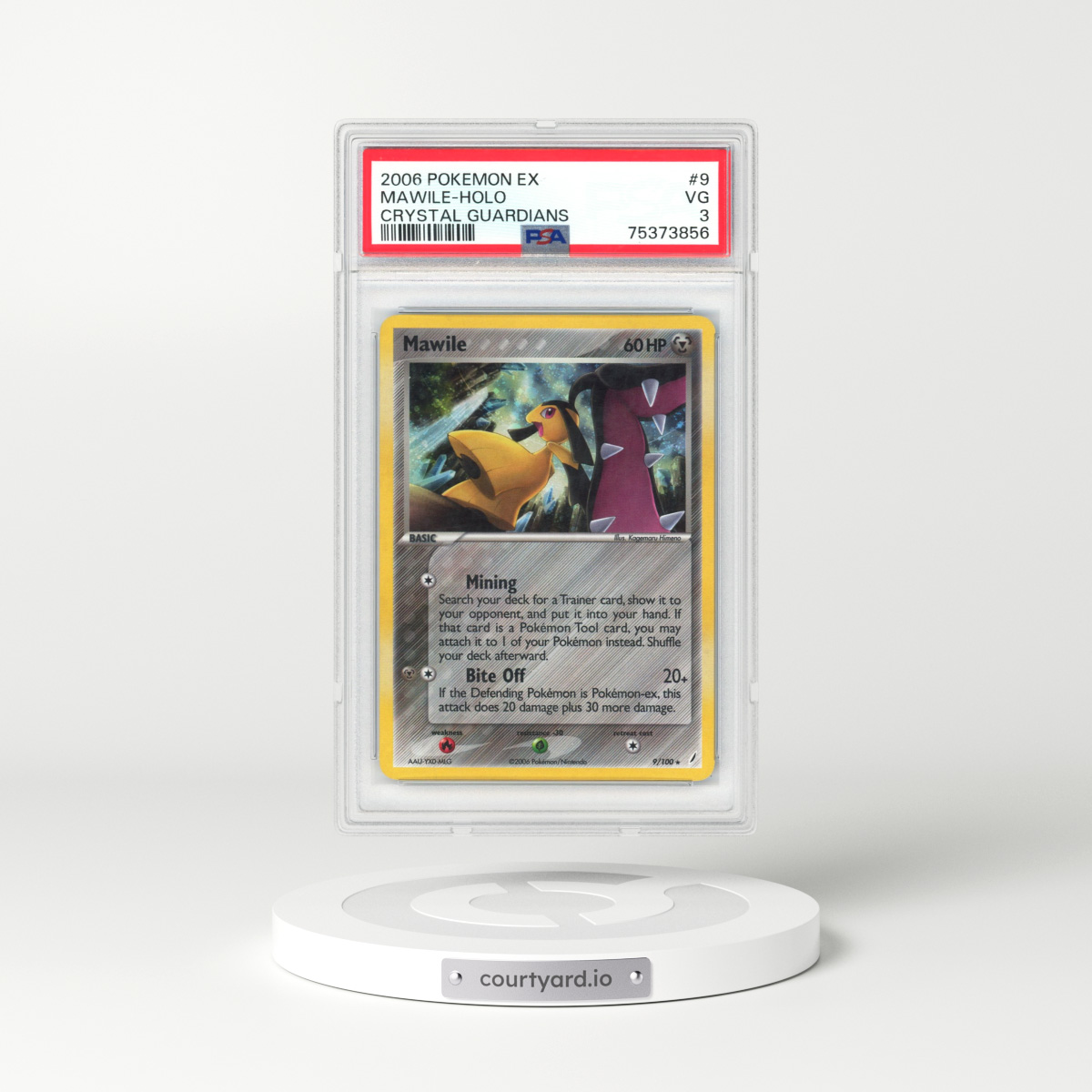 2006 EX Crystal Guardians #9 Mawile - Holo (PSA 3 VG)