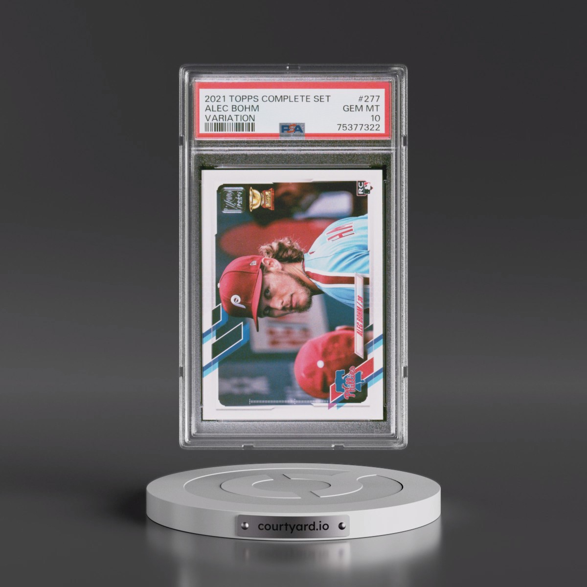 2021 Topps Complete Set Alec Bohm - Variation #277 PSA 10