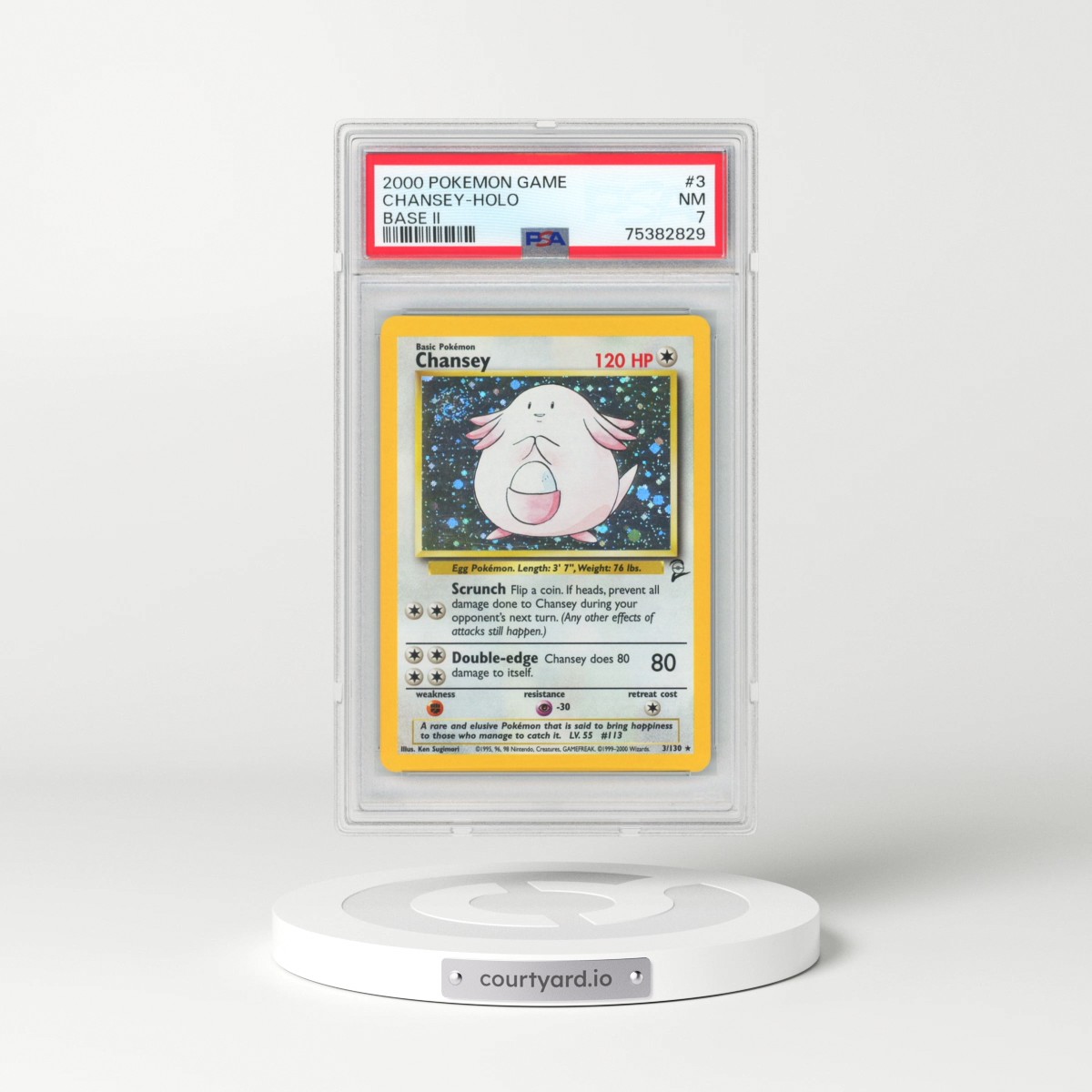 2000 Pokémon Game Base II #3 Chansey - Holo (PSA 7 NM)