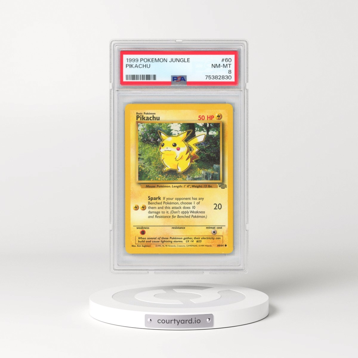 1999 Pokémon Jungle #60 Pikachu (PSA 8 NM-MT)