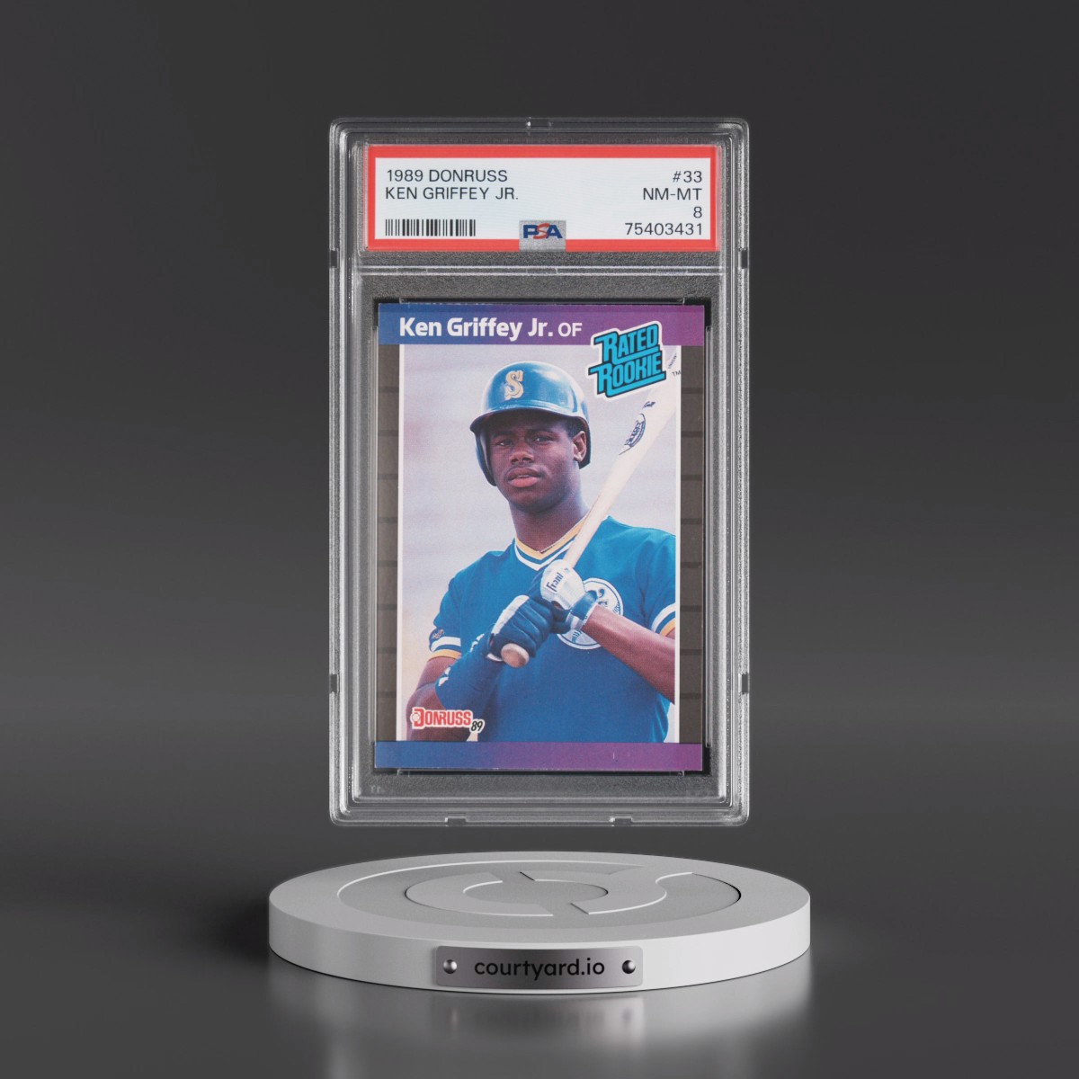 1989 Donruss #33 Ken Griffey Jr (PSA 8 NM-MT)