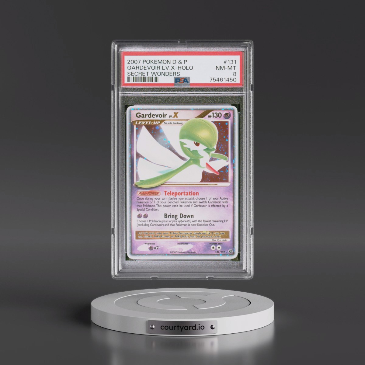 2007 Pokémon Diamond & Pearl Secret Wonders #131 Gardevoir LV.X - Holo (PSA 8 NM-MT)