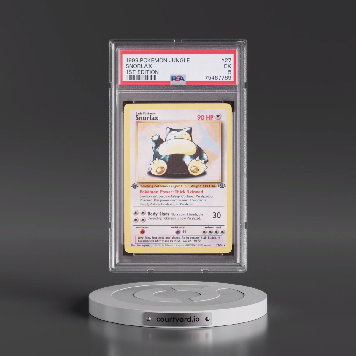 1999 Pokémon Jungle #27 Snorlax - 1st Edition (PSA 5 EX)