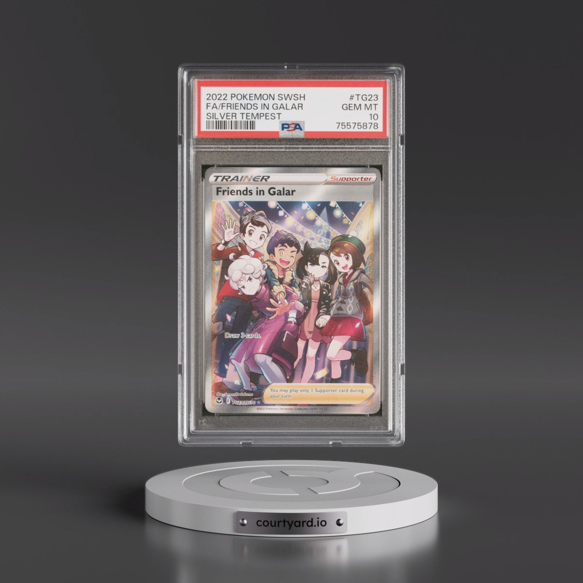 2022 Pokémon Sword & Shield Silver Tempest #TG23 Friends in Galar - Full Art (PSA 10 GEM MINT)