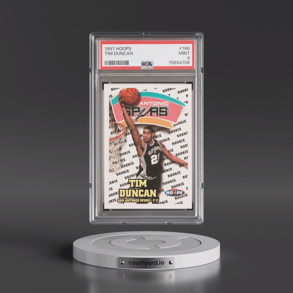 1997 Hoops Tim Duncan #166 PSA 9