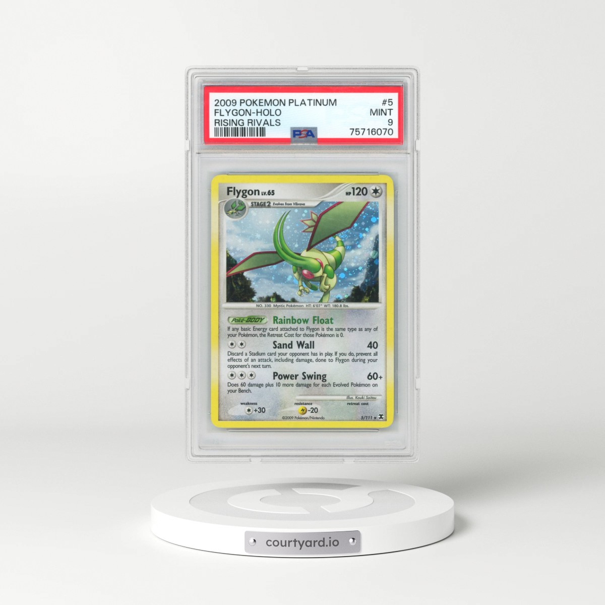 2009 Pokémon Platinum Rising Rivals #5 Flygon - Holo (PSA 9 MINT)