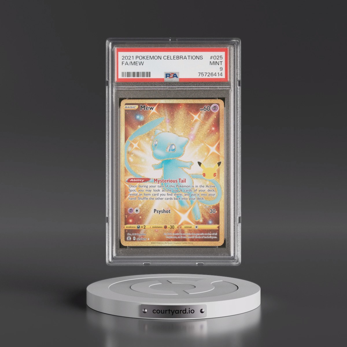 2021 Pokémon Celebrations #025 Mew - Full Art (PSA 9 MINT)