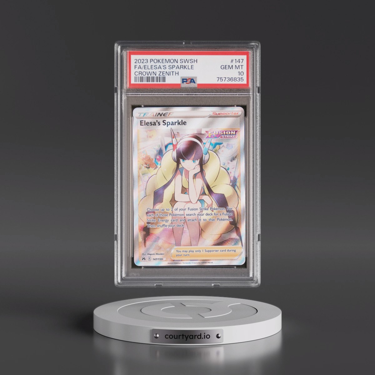 2023 Pokémon Sword and Shield Crown Zenith #147 Elesa's Sparkle - Full Art (PSA 10 GEM MINT)
