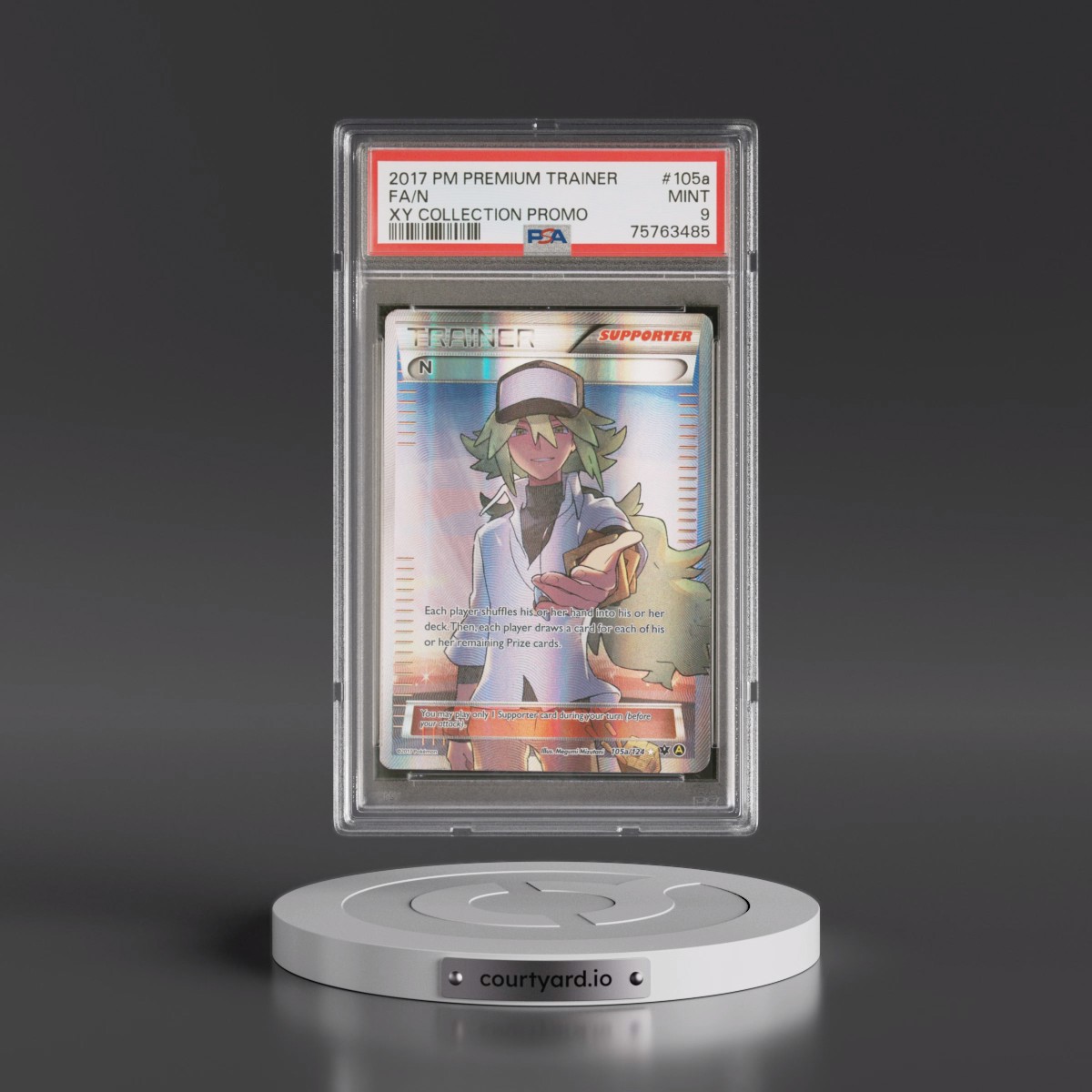 2017 Pokémon Premium Trainer XY Collection Promo #105a N - Full Art (PSA 9 MINT)
