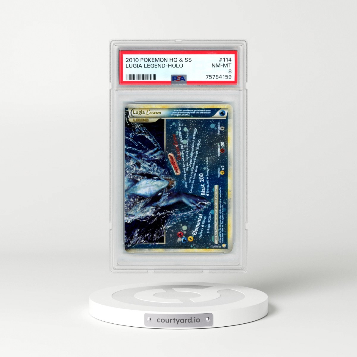 2010 Pokémon Heartgold & Soulsilver #114 Lugia Legend - Holo (PSA 8 NM-MT)