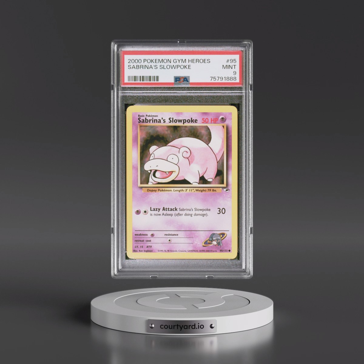 2000 Pokémon Gym Heroes #95 Sabrina's Slowpoke (PSA 9 MINT)