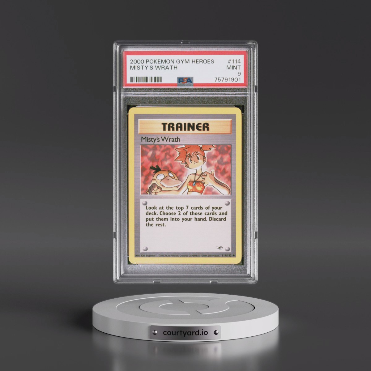 2000 Pokémon Gym Heroes #114 Misty's Wrath (PSA 9 MINT)