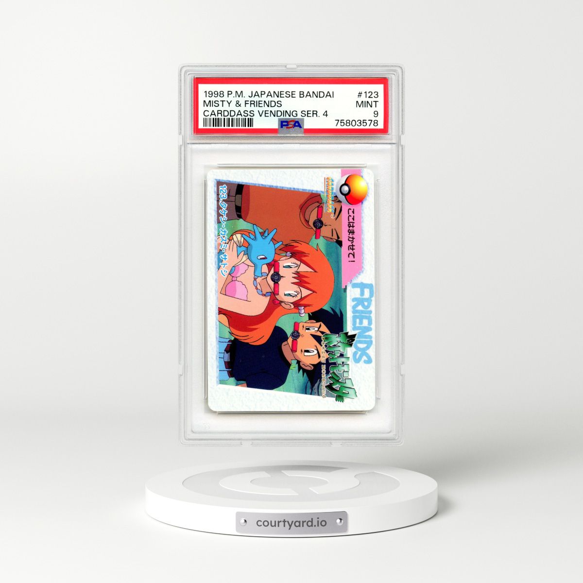 1998 Japanese Bandai Carddass Vending #123 Misty - Full Art (PSA 9 MINT)