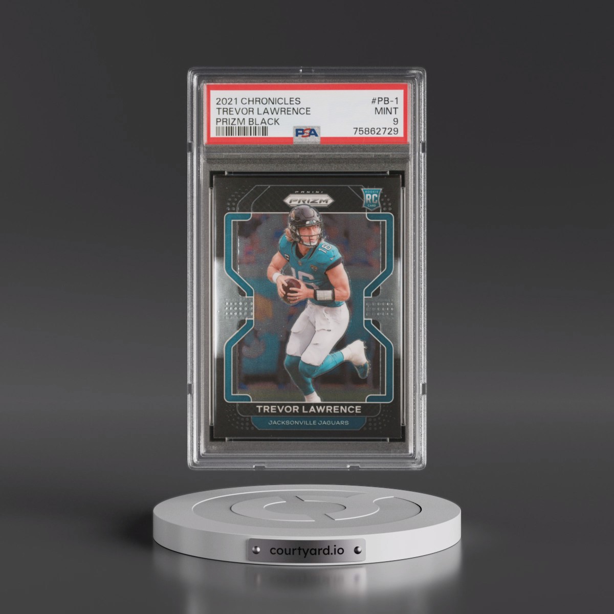 2021 Panini Chronicles Prizm Black Trevor Lawrence #PB-1 PSA 9