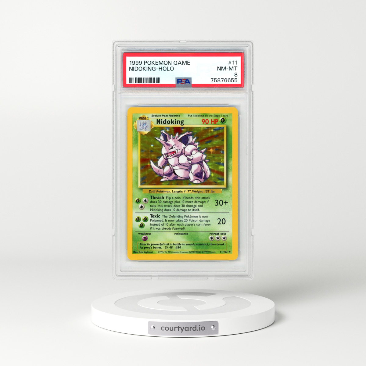 1999 Pokémon Game #11 Nidoking - Holo (PSA 8 NM-MT)