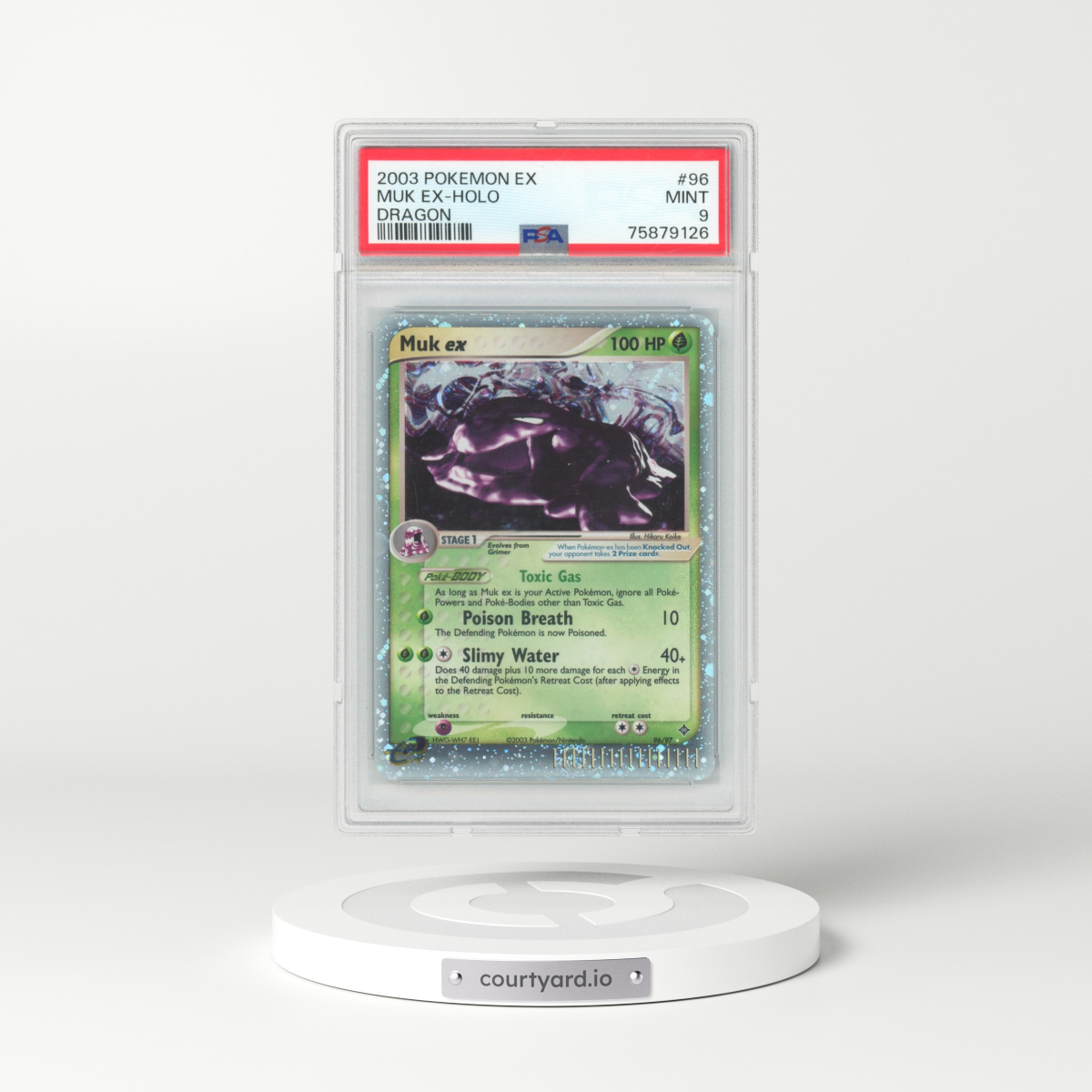 2003 Pokémon EX Dragon #96 Muk EX - Holo Holo (PSA 9 MINT)