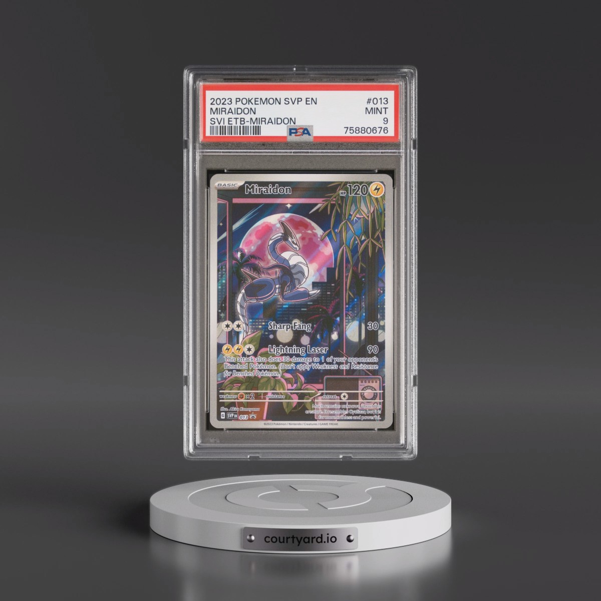 2023 Pokémon Svp EN-SV Black Star Promo #013 Miraidon - Scarlet & Violet Elite Trainer Box-Miraidon (PSA 9 MINT)