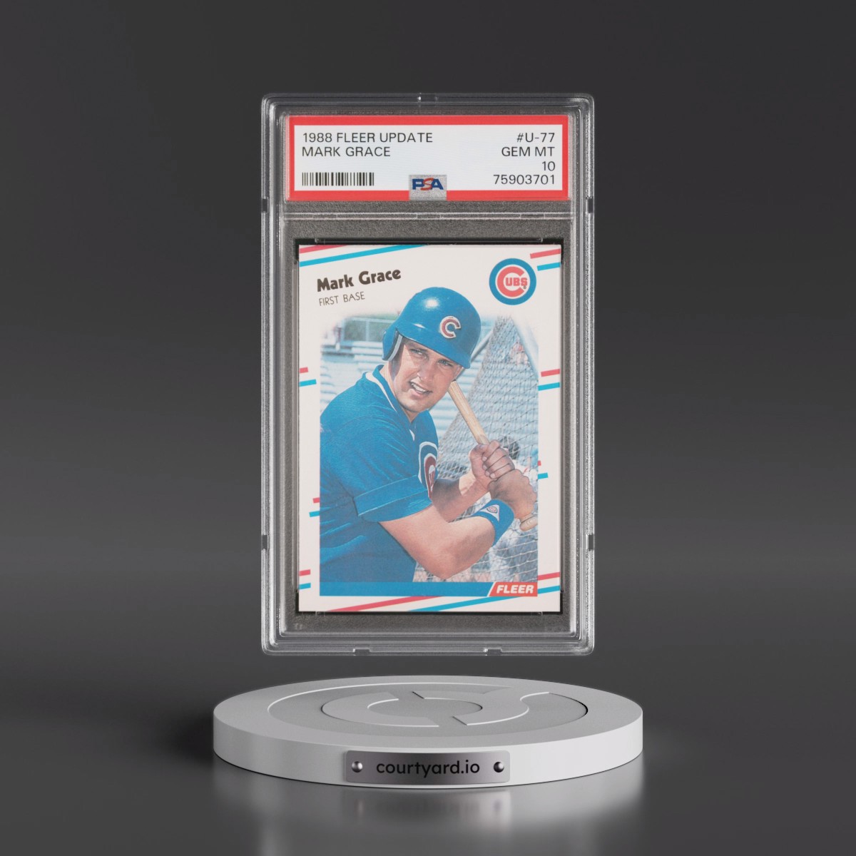 1988 Fleer Update #U-77 Mark Grace (PSA 10 GEM MINT)