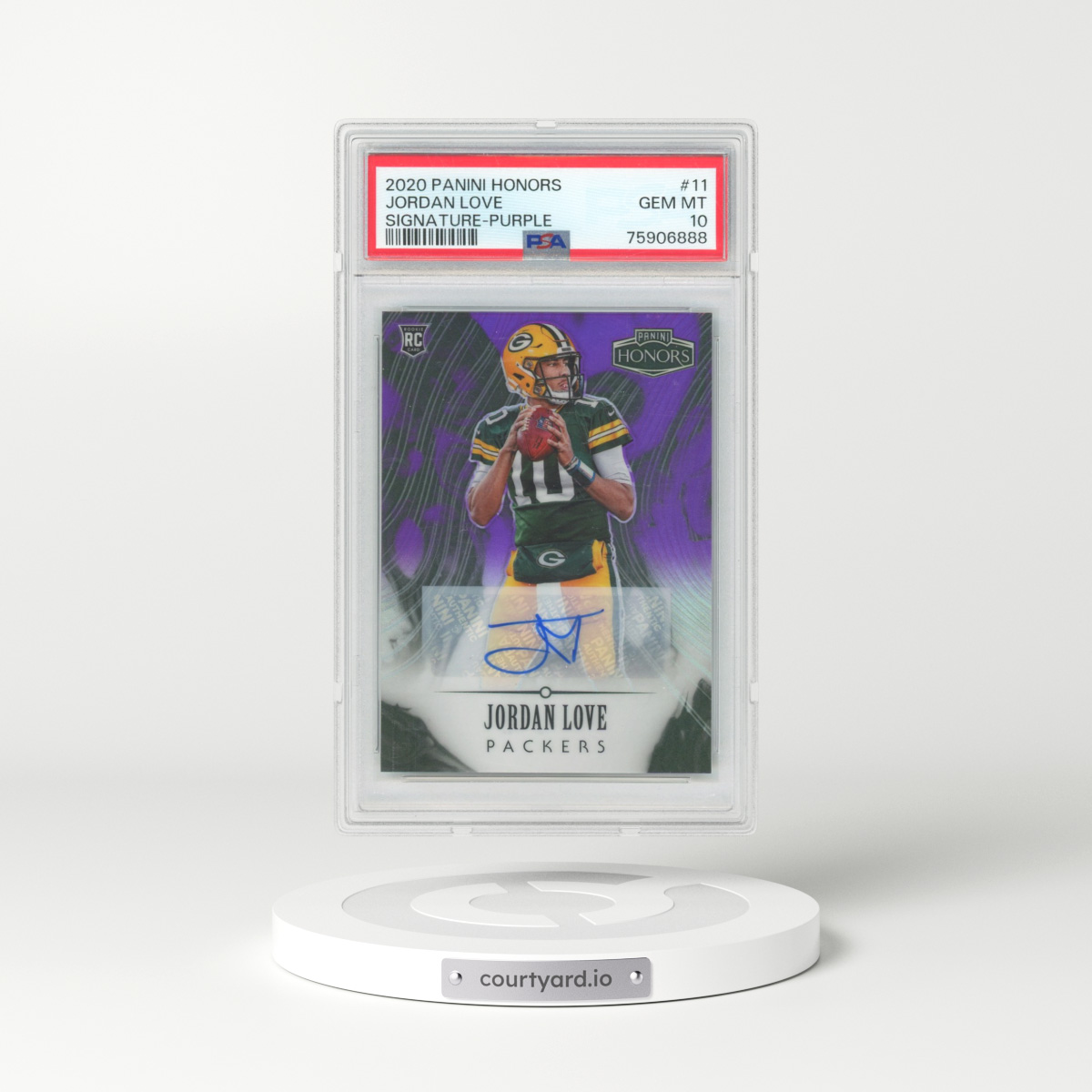 2020 Panini Honors #11 Jordan Love - Signature-Purple (PSA 10 GEM MINT)