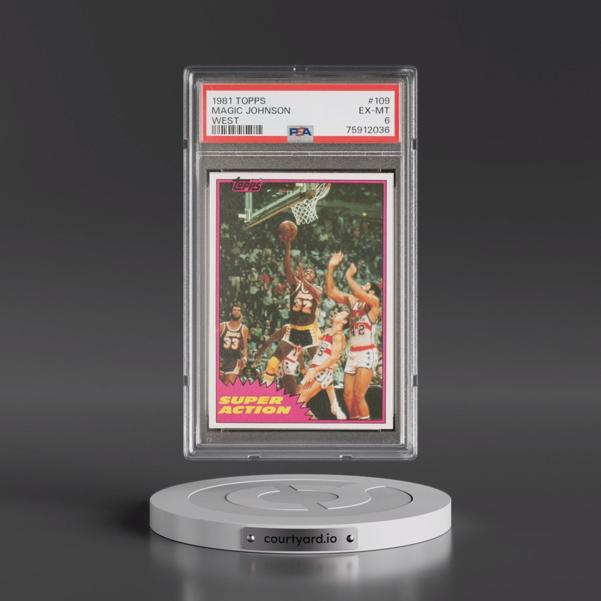 1981 Topps #109 Magic Johnson - West (PSA 6 EX-MT)
