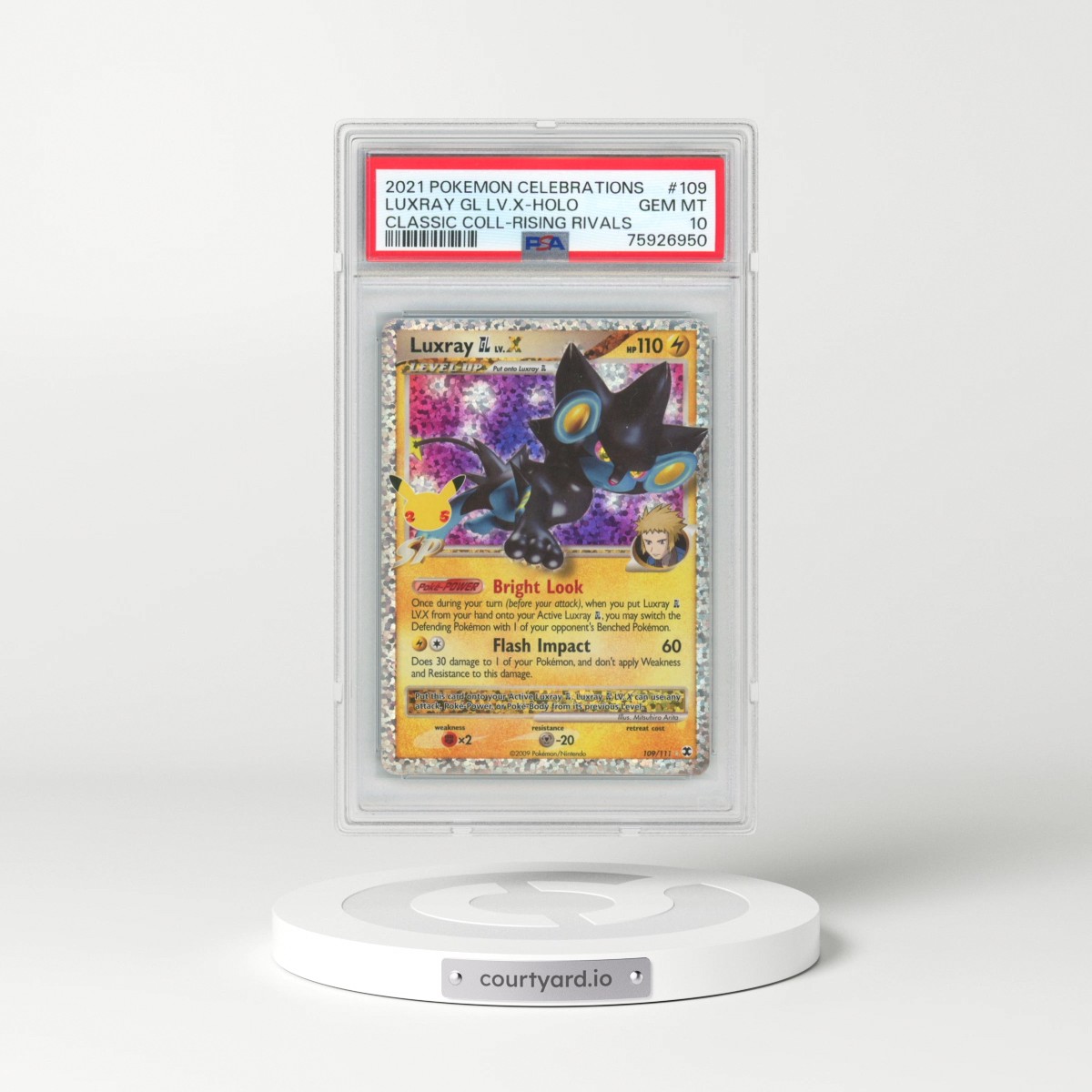 2021 Pokémon Celebrations Classic Collection #109 Luxray GL LV.X - Holo (PSA 10 GEM MINT)
