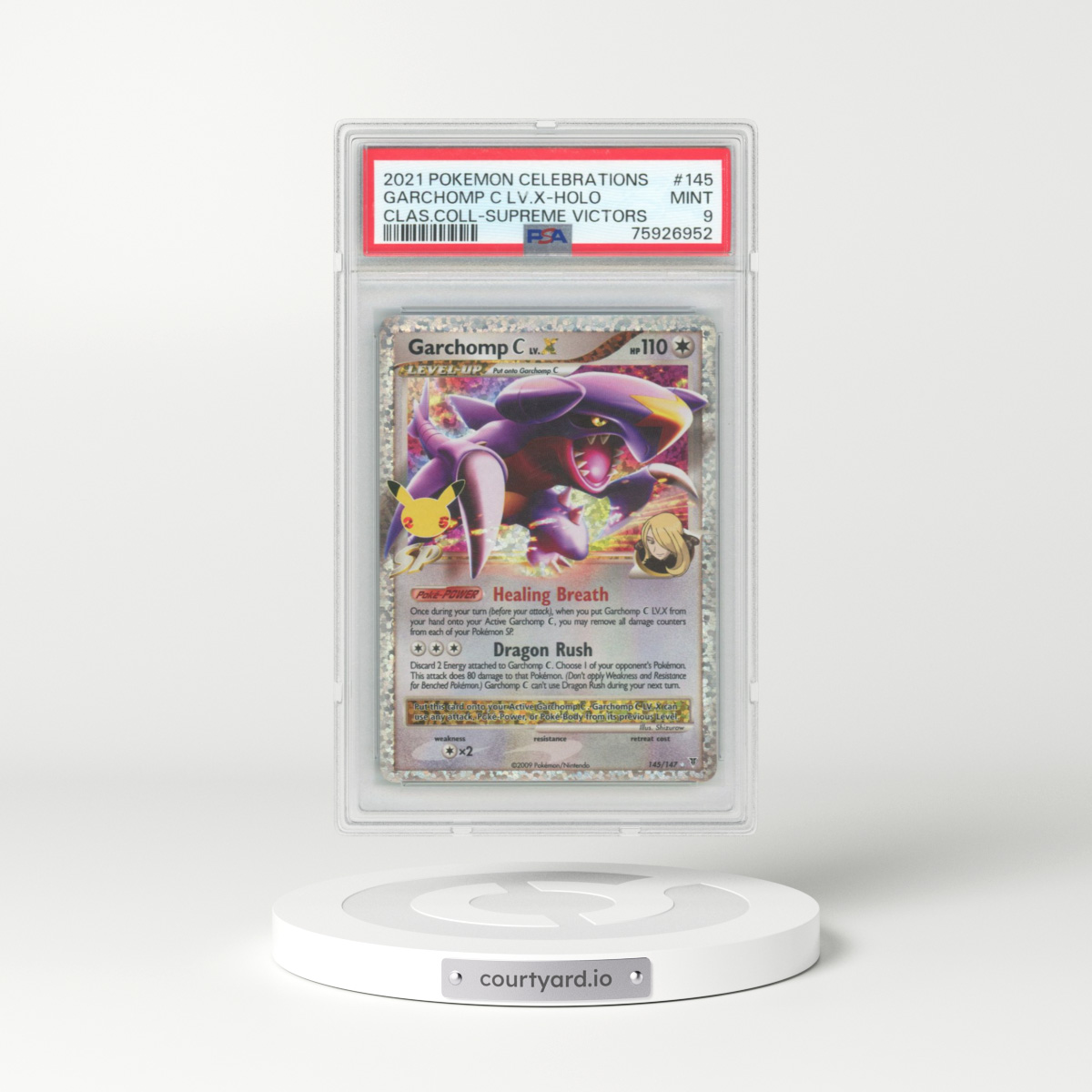 2021 Celebrations - Classic Collection #145 Garchomp C LV.X - Supreme Victors Holo (PSA 9 MINT)