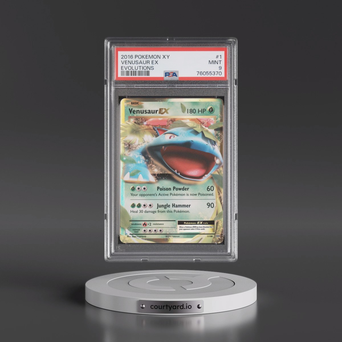 2016 Pokémon XY Evolutions #1 Venusaur EX - Holo (PSA 9 MINT)