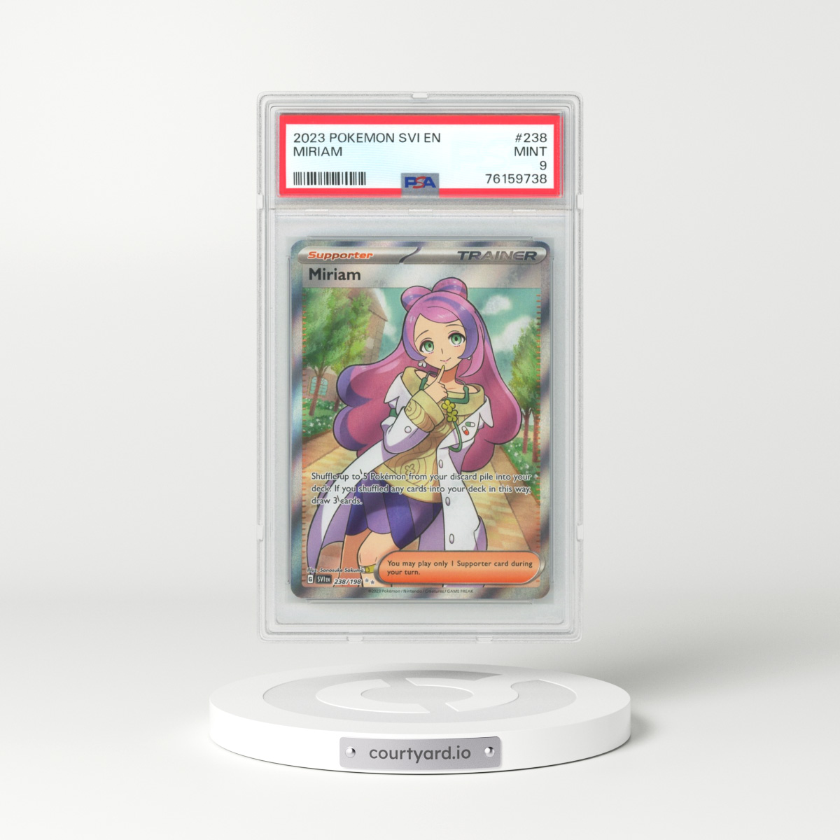 2023 Scarlet & Violet #238 Miriam - Full Art Holo (PSA 9 MINT)