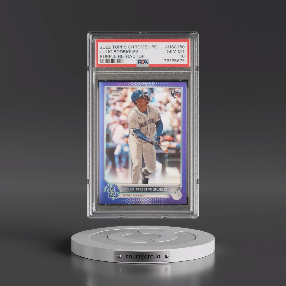 2022 Topps Chrome Update Julio Rodriguez - Purple Refractor #USC150 PSA 10