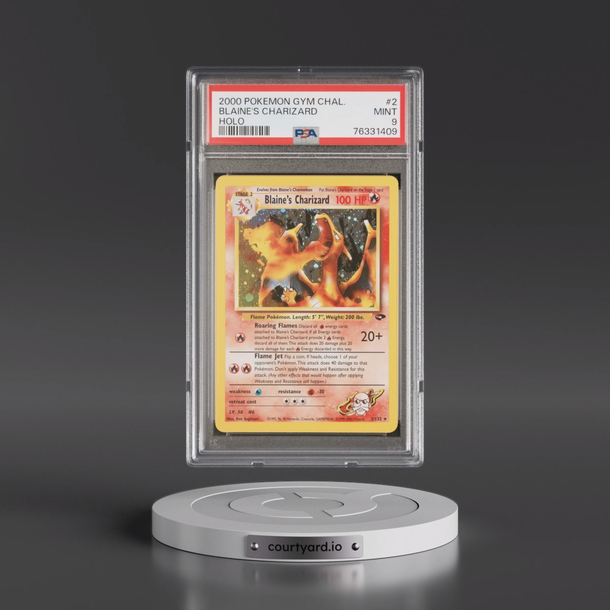 2000 Pokémon Gym Challenge #2 Blaine's Charizard - Holo (PSA 9 MINT)