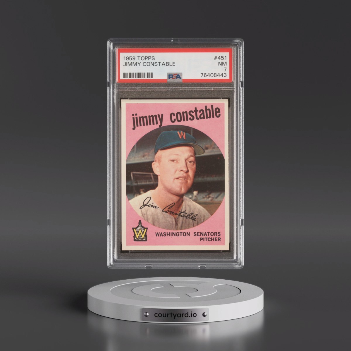 1959 Topps #451 Jimmy Constable (PSA 7 NM)
