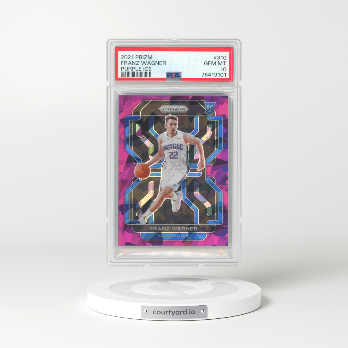 2021 Panini Prizm #310 Franz Wagner - Purple Ice (PSA 10 GEM MINT)