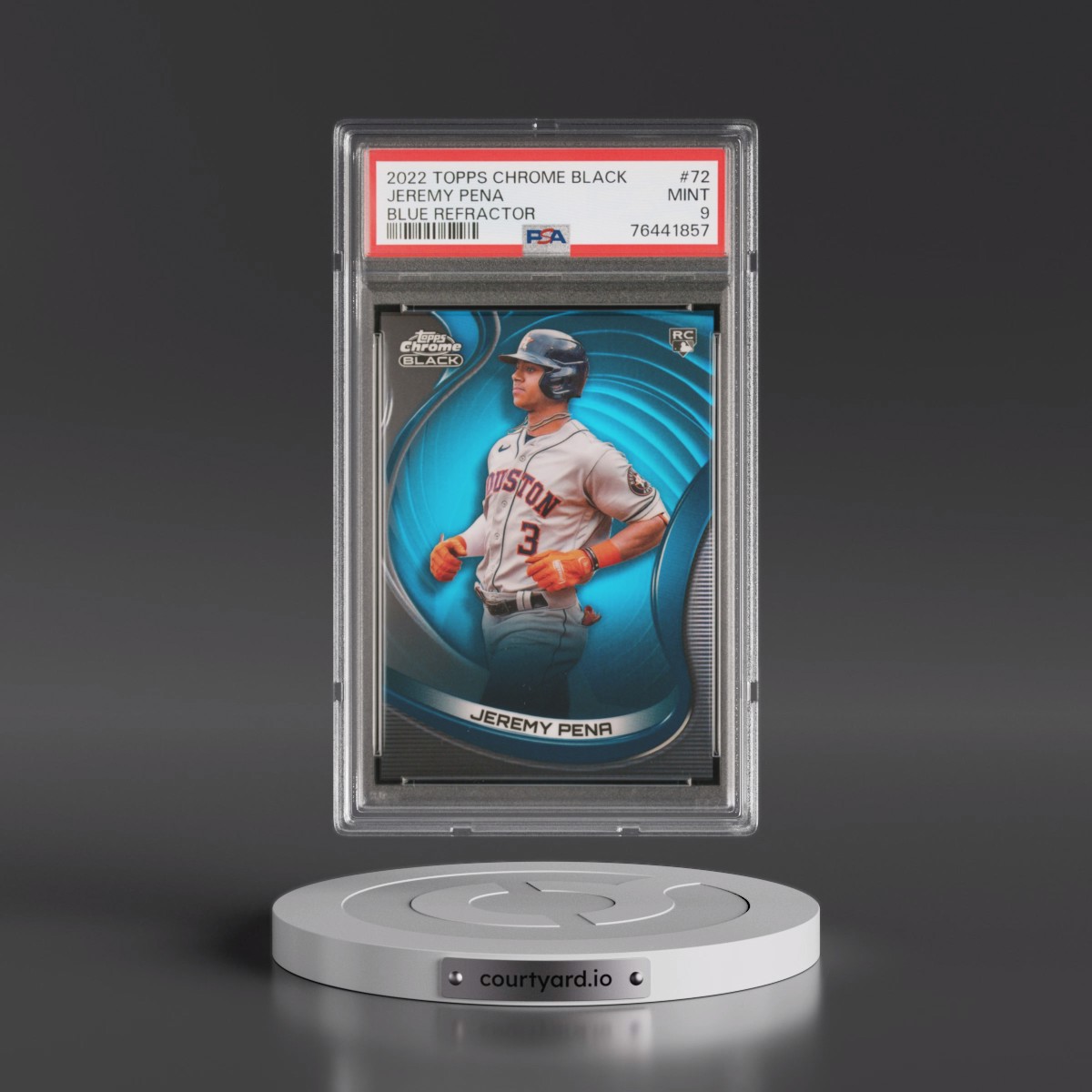 2022 Topps Chrome Black Jeremy Pena - Blue Refractor #72 PSA 9