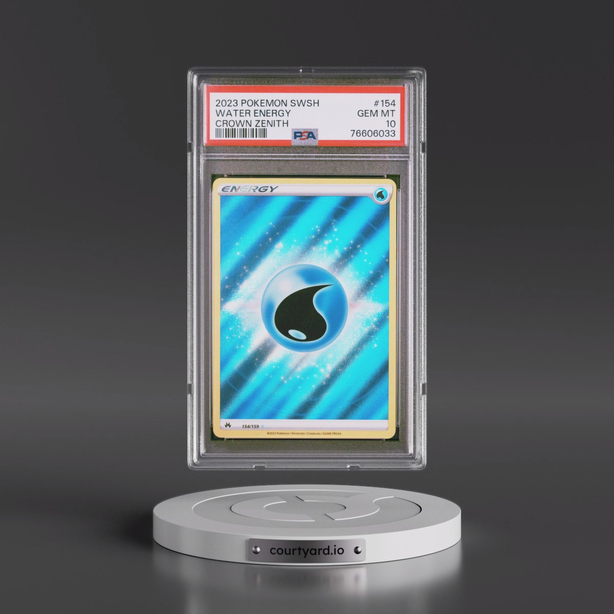 2023 Pokémon Sword and Shield Crown Zenith #154 Water Energy (PSA 10 GEM MINT)