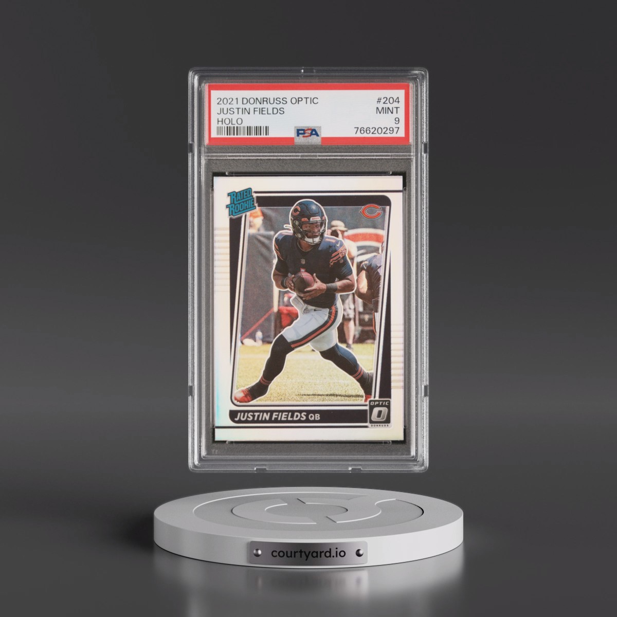 2021 Panini Donruss Optic #204 Justin Fields - Holo (PSA 9 MINT)