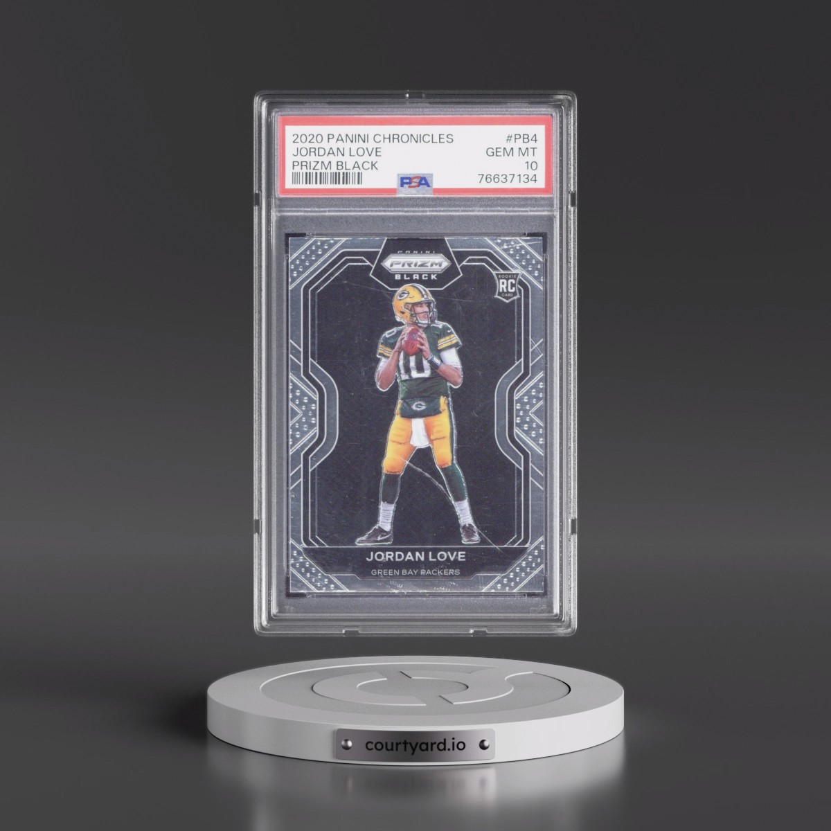 2020 Panini Chronicles Prizm Black #PB4 Jordan Love (PSA 10 GEM MINT)