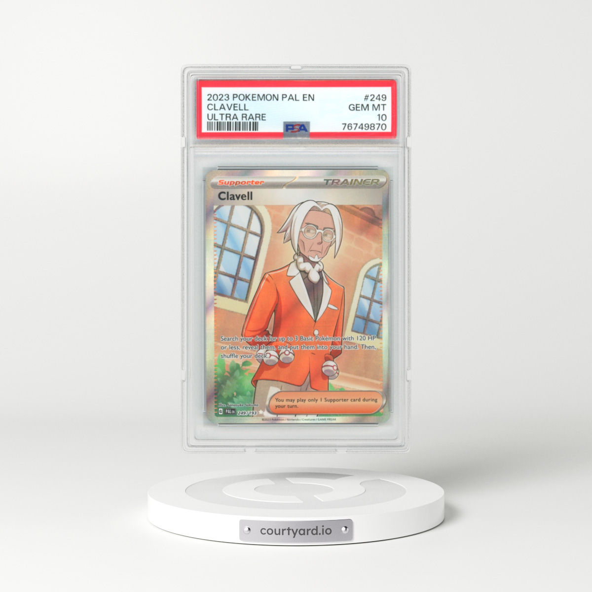 2023 Pokémon Pal EN-Paldea Evolved #249 Clavell (PSA 10 GEM MINT)