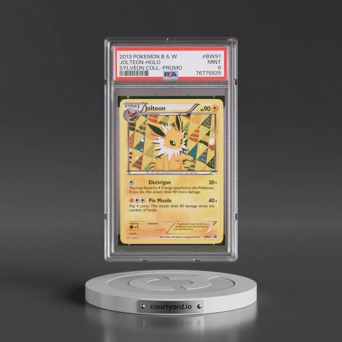 2013 Pokémon Black & White Promo #BW91 Jolteon - Holo Sylveon Collection (PSA 9 MINT)