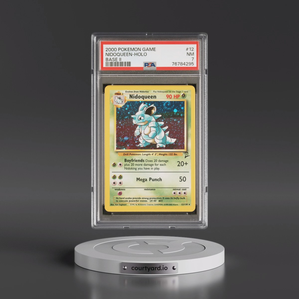 2000 Pokémon Game Base II #12 Nidoqueen - Holo (PSA 7 NM)