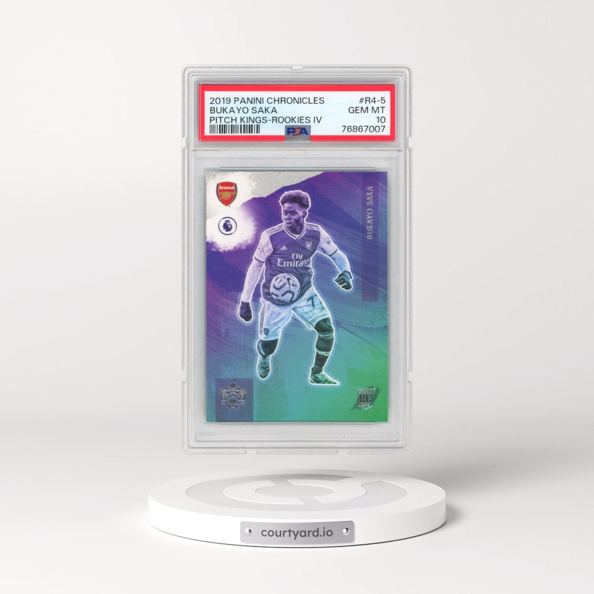 2019 Panini Chronicles Pitch Kings #R4-5 Bukayo Saka - Rookies IV (PSA 10 GEM MINT)