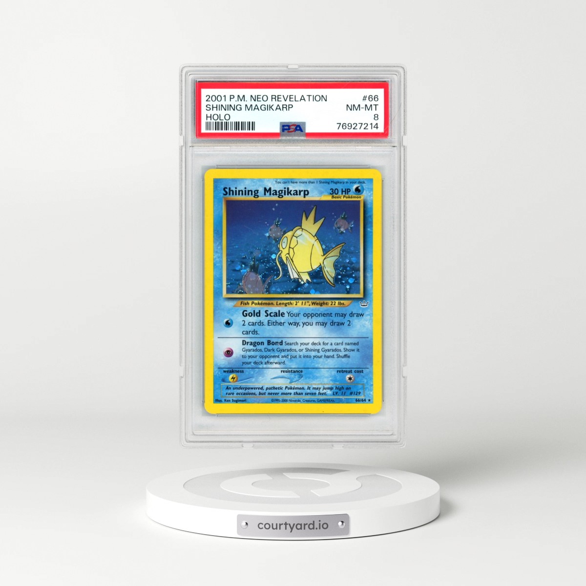 2001 Pokémon Neo Revelation #66 Shining Magikarp - Holo Holo (PSA 8 NM-MT)