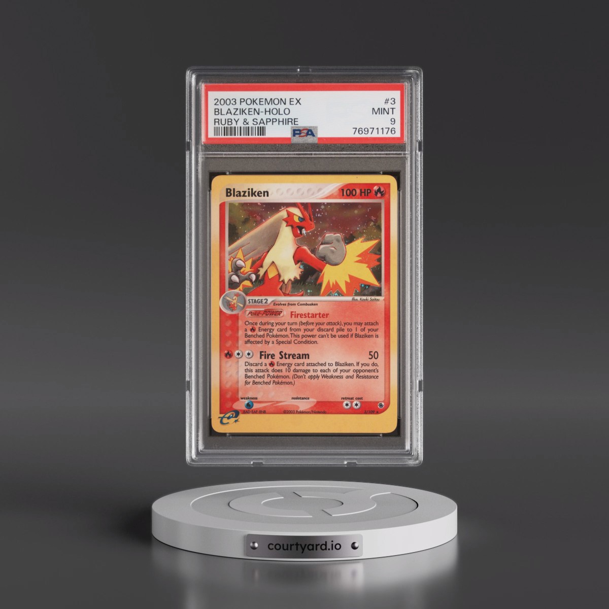 2003 Pokémon EX Ruby & Sapphire #3 Blaziken - Holo (PSA 9 MINT)