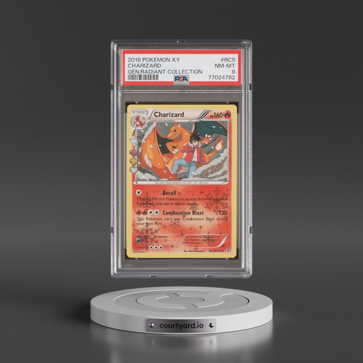 2016 Pokémon XY Generations Radiant Collection #RC5 Charizard (PSA 8 NM-MT)