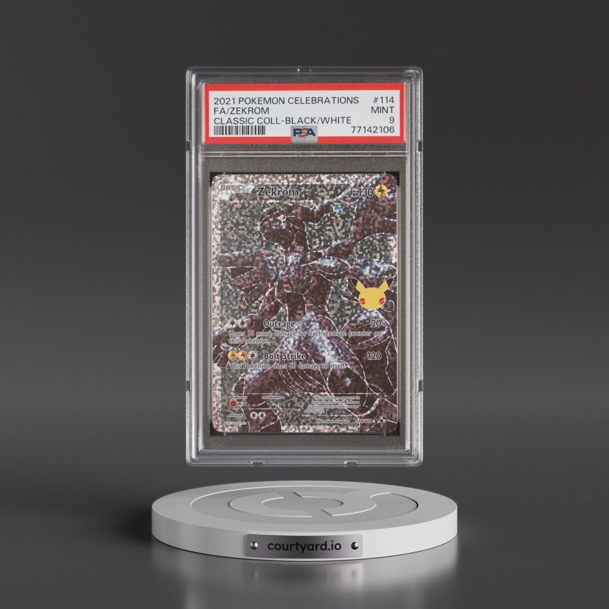 2021 Pokémon Celebrations Classic Collection #114 Zekrom - Full Art (PSA 9 MINT)
