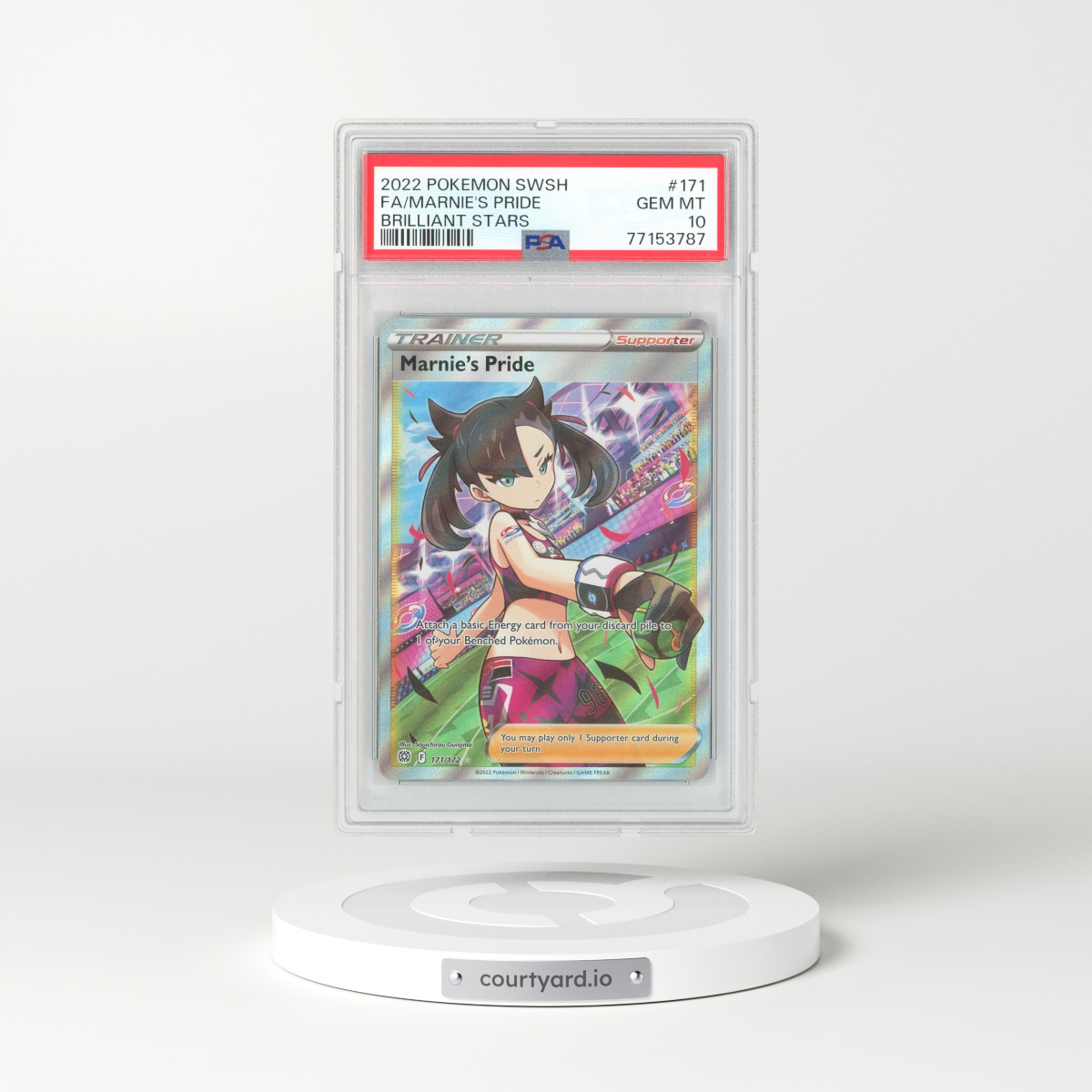 2022 Brilliant Stars #171 Marnie's Pride - Full Art Holo (PSA 10 GEM MINT)