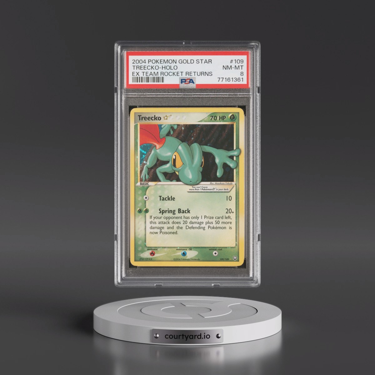 2004 Pokémon EX Team Rocket Returns #109 Treecko - Holo Gold Star (PSA 8 NM-MT)