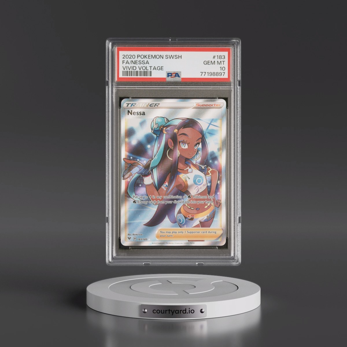 2020 Pokémon Sword & Shield Vivid Voltage #183 Nessa - Full Art (PSA 10 GEM MINT)