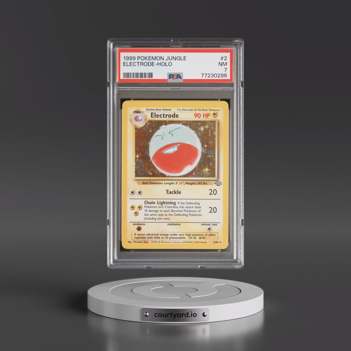 1999 Pokémon Jungle #2 Electrode - Holo (PSA 7 NM)